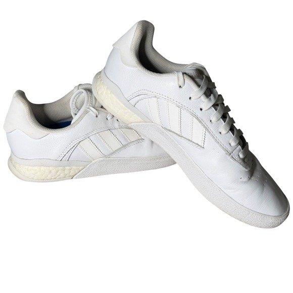 adidas Other - Adidas 3MC Boost Skate Shoes Mens 8.5 Triple White Leather Low Sneakers FV5951